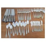 45pcs Kirk sterling silver repousse flatware