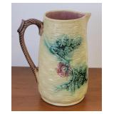 Tall Majolica pitcher - chip