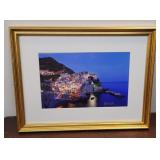 Vibrant city on a cliff photograph / Print signed