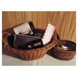 Baskets of new/partial make-up. Bare Minerals,