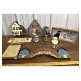 Large lot of Wood Craft Wall Plaques & Displays