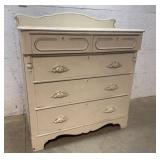 Drawer Victorian Dresser With Carved