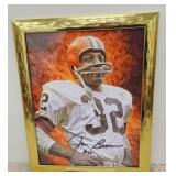 Signed 8x10 framed photo Jim Brown