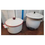 2 Enamelware Pots - Cooking & :)