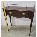 Hitchcock 1 drawer hall stand with brass gallery