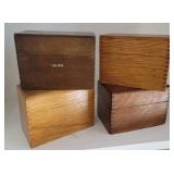 4 Dovetailed File Boxes