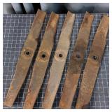 T4 5Pc Mower Blades 24 X 3 Approx 7/8 Hole