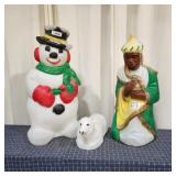 L1 3pc Lamb, Frosty, Wiseman Yard decor