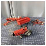 C3 4pc IH Tractor, Toy farm equipment: IH Plow, Ha