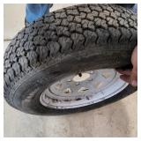 YD Trailer Spare Tire on rim 205/75R15 5 bolt