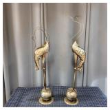 J3 2Pc Decor Sandhill cranes Metal 3 FT tall