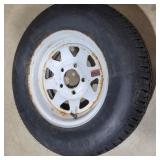 YD Goodyear Radial Trailer Tire & 5 bolt Rim ST175