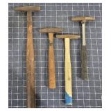 D2 4 2-4oz.10 oz. & mag. 6oz Upholstery Hammers