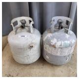 Q3 2pc New style valve Propane Tanks (2) 15lb