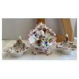 3-piece Italy decorative porcelain