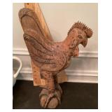 Carved wooden rooster