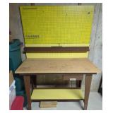 Hirsch workbench with pegboard