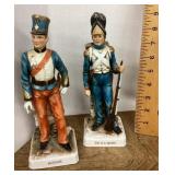 Pair of Japan ceramic soldier figures
