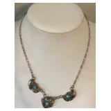 Sterling silver and turquoise necklace