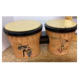 Vintage Emenee plastic toy bongo drums