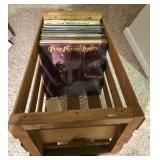 Crate of LPs