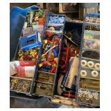 Tackle box with electrical hardware