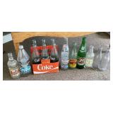 Vintage soda bottle group