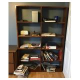 Bookshelf and contents