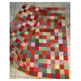 84x84 tied patchwork quilt