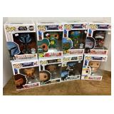 8 NEW Funko pops