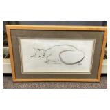 11x18 framed cat print