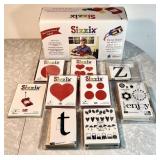 Like NEW Sizzix die cutter w/dies & rubber stamps