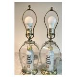 Pair of Miller Lite table lamps --work