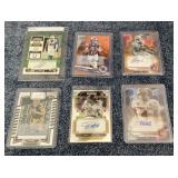 6 autographed football cards