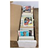 Box of assorted baseball cards