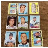 1967 Topps baseball cards x9