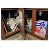 Contents of 3 lower kitchen cabinets