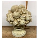 Concrete fruit basket yard decor