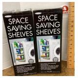 2 NEW Space Saving shelves