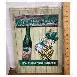 NEW metal Mountain Dew sign