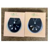 2 pearl necklace sets in gift boxes