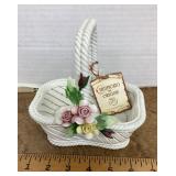 Capodimonte porcelain basket