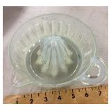 Vintage opalescent glass juicer w/pour spout 1967