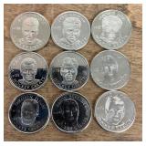 9 collectible hockey coins