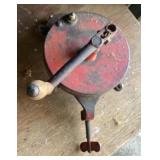 Clamp-on hand grinding wheel