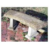 Concrete garden bench