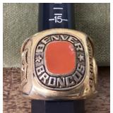 Denver Broncos ring paperweight