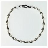 Sterling silver twist bracelet