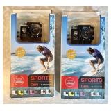 2 identical waterproof Sports Cams --unused