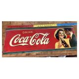 12x32 vintage metal Coca-Cola sign